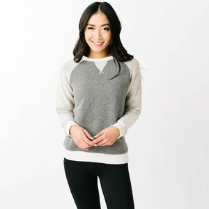 ZYIA Gray Binary Crew Neck Sweatshirt size XL